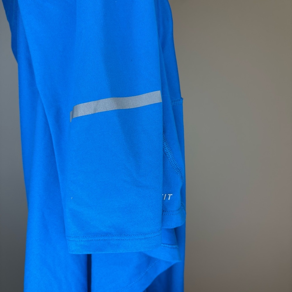 Nike Dri-Fit Quarter Zip Blue Long Sleeve Running Jacket Size XL - Picture 8 of 10